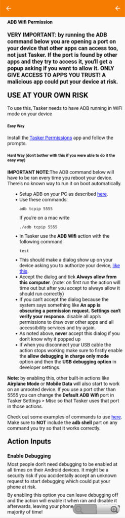 Tasker ADB Wifi Permission
