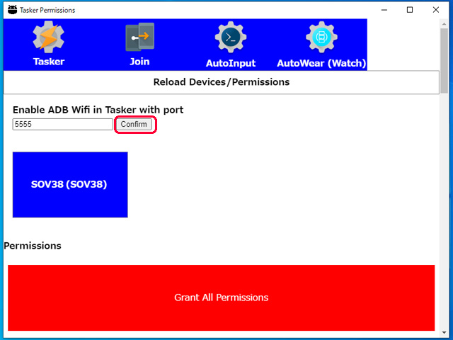 Tasker Permissions Enable ADB Wifi in Tasker with port