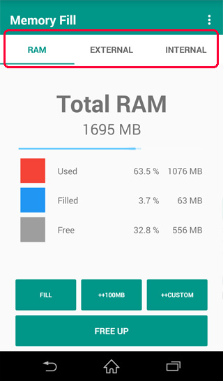 MemoryFill Total RAM