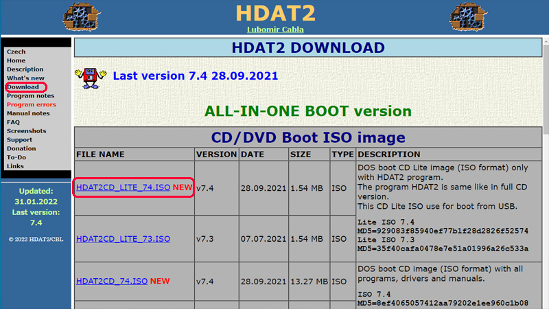 HDAT2 ダウンロード方法