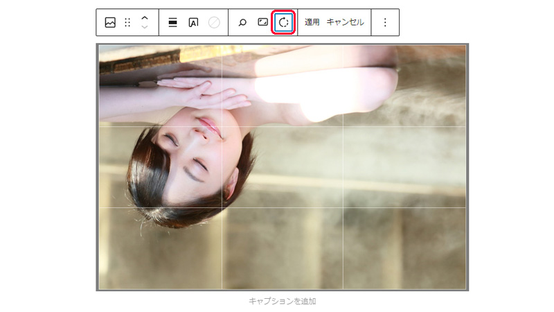 WordPress 切り抜きの回転ツール